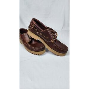 Urban Jungles Artesano Brown Leather Boat Shoes Made in Spain Men’s Size 11 EU